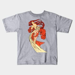 Dance girl from Alphonse Mucha Kids T-Shirt